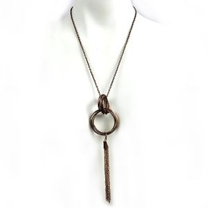 🎀4/$20 Antiqued Bronze Necklace w Circle & Chains